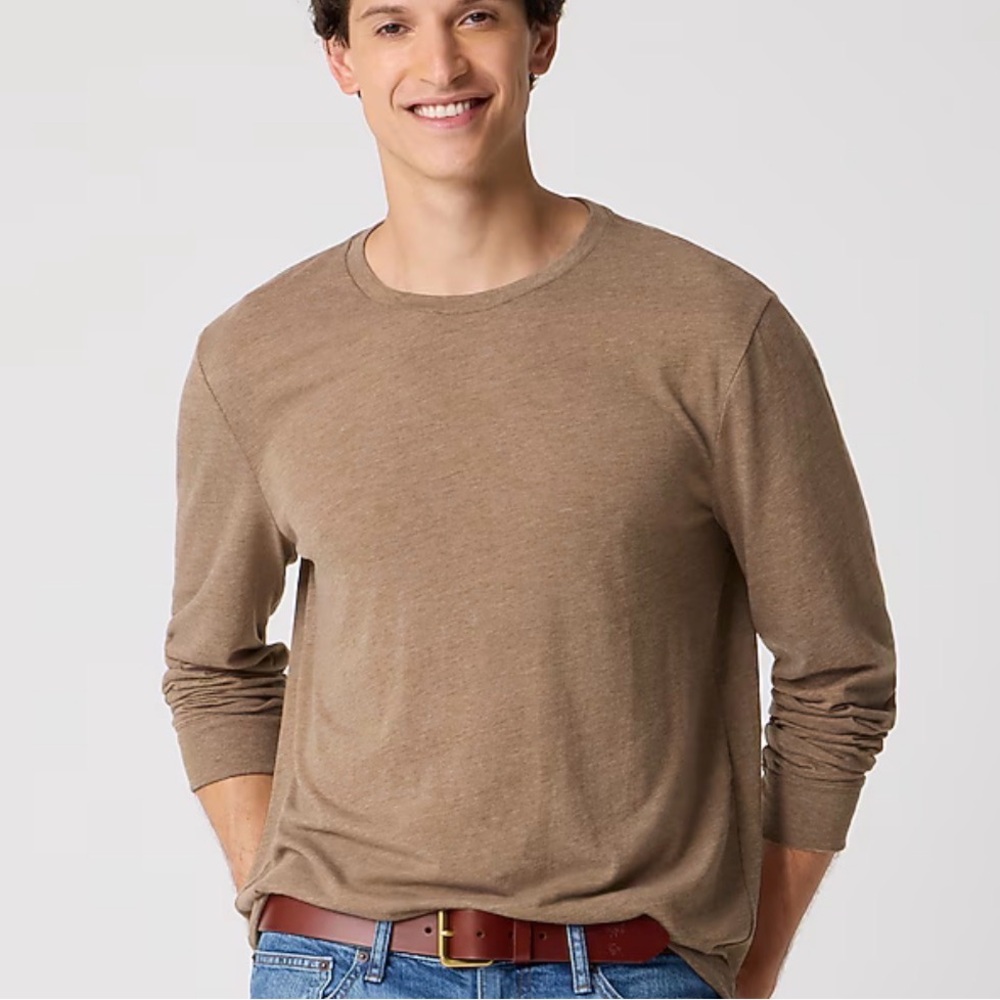 J. Crew Factory Brown Long Sleeve Tee